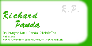 richard panda business card